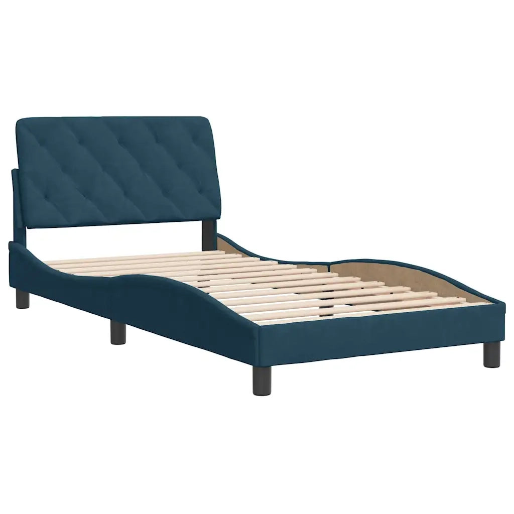 Giroletto senza Materasso Blu 100x200 cm in Velluto 3207909