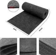 Mat di lavoro in felt grigio scuro 3 mm spesso, 250 cm x 30 cm, tessuto per DIY, borsa di stoccaggio, patchwork, ricamo, artigianato