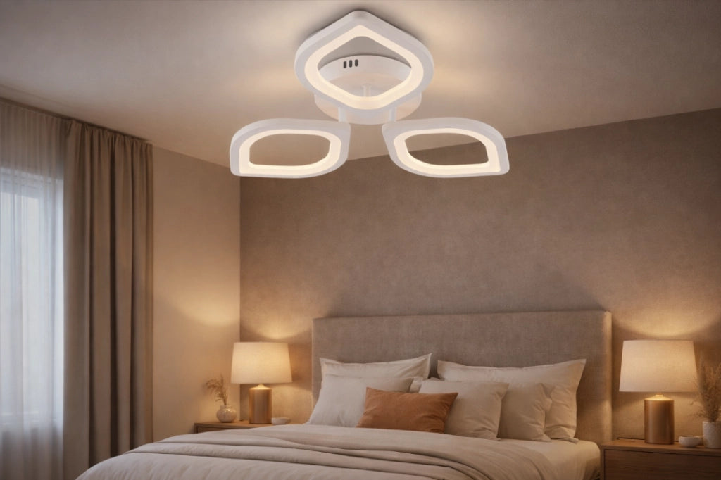 Lampada da soffitto LED integrato 3 luci bianca Vargo