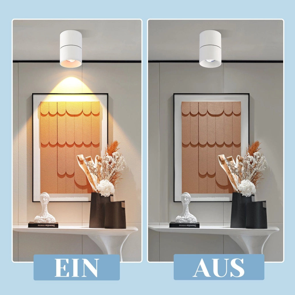 ZMH Faretto da soffitto LED bianchi 1 luce plafoniera design tramonto moderno per camera letto corridoio