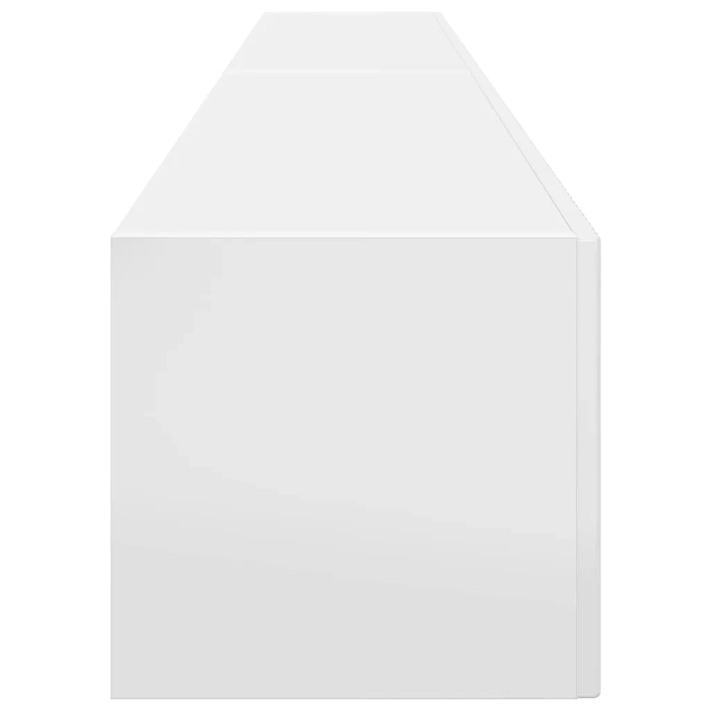 Mobile TV da parete 2 pcs Bianco Lucido 98 x 31 x 29,5 cm