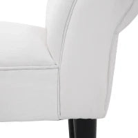 Panca Fondo Letto Imbottita con Braccioli Arrotolati e 4 Piedini, 102x35x51 cm, Grigia