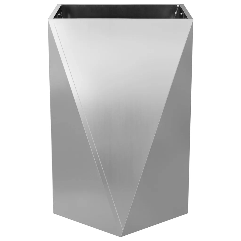 Fioriera-Vaso-Contenitore per Piante Argento 50 x 50 x 75 cm Acciaio zincato
