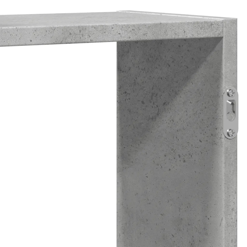 Scaffale a Muro Grigio Cemento 159x18x65 cm in Truciolato