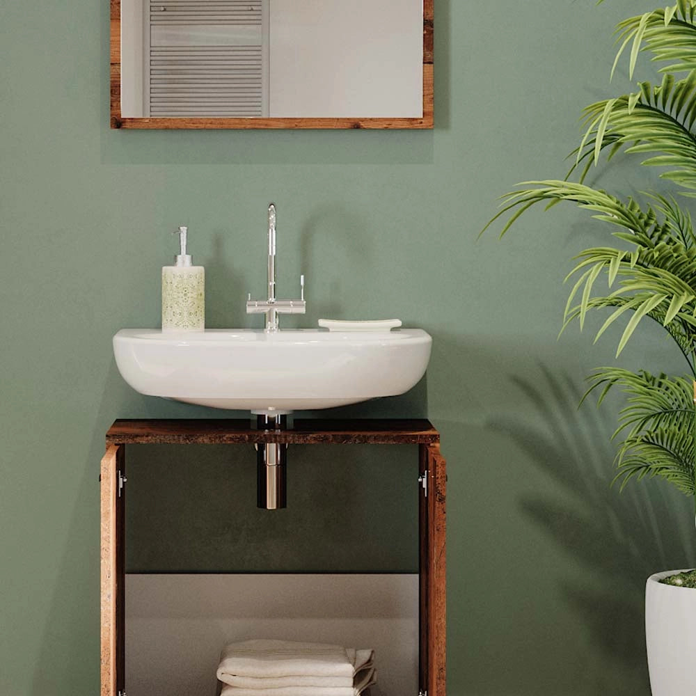 Vicco Set mobili bagno Rovere rustico 2 parti