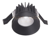 GFA302- FARETTO DA INCASSO IN ALLUMINIO A LED 3000K 650LM 9W D.7CM NERO