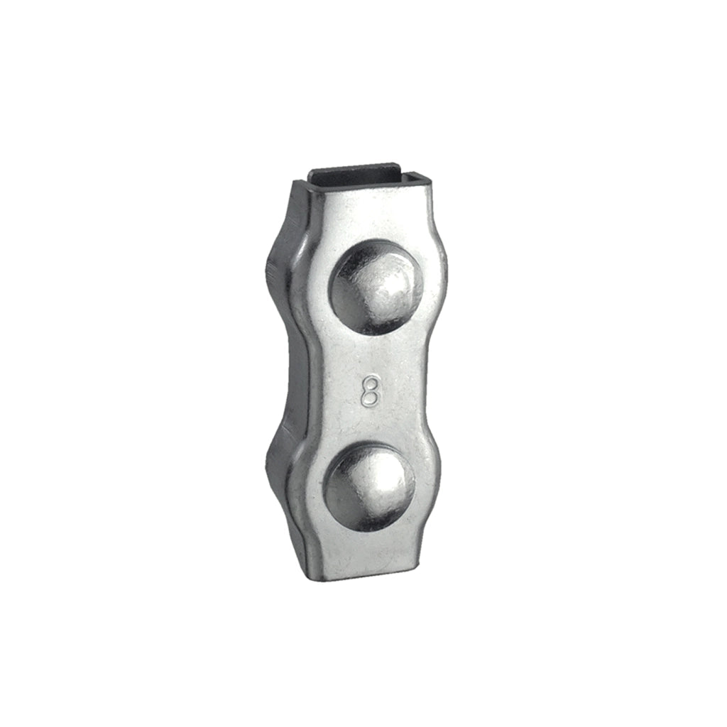 Morsetto "Duplex" per funi Ã˜ 10 mm. acciaio zincato