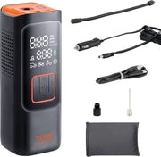 compressore portatile a 19 cilindri mini pompa pneumatici 3 pezzi 2600 mAh compressore elettrico ricaricabile per bicicletta pompa pneumatici 160 PSI pompa pneumatici con manometro per auto bicicletta motocicletta gonfiaggio