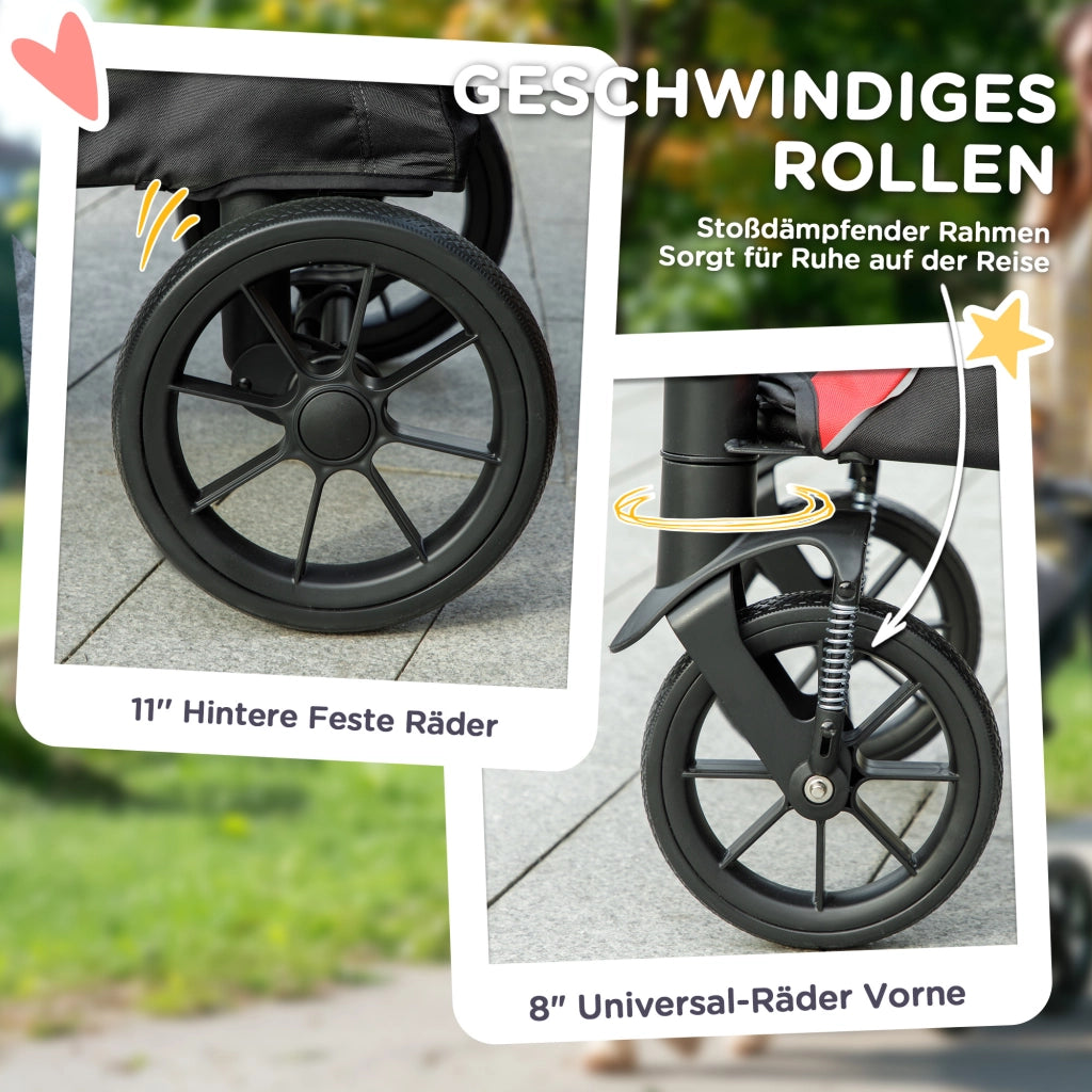 Carrello per Cani Faltabile ¨C zephmum ¨C Nero