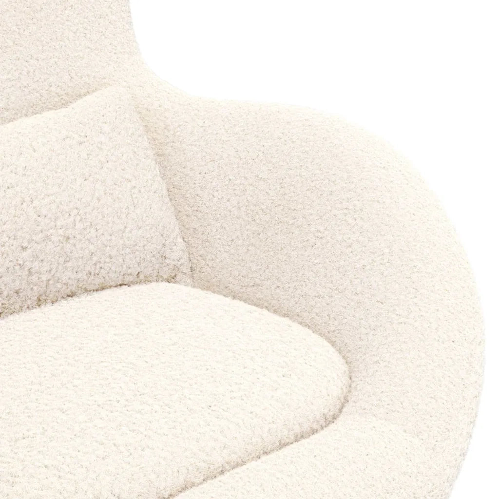 Divano Sedia-Poltrona uovo Crema 63 x 73 x 90 cm Tessuto 784614