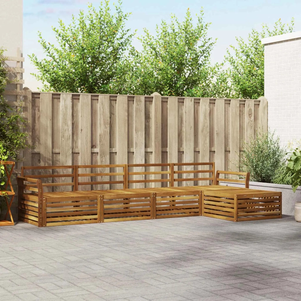 Set di divani da esterno 5 pcs Naturale