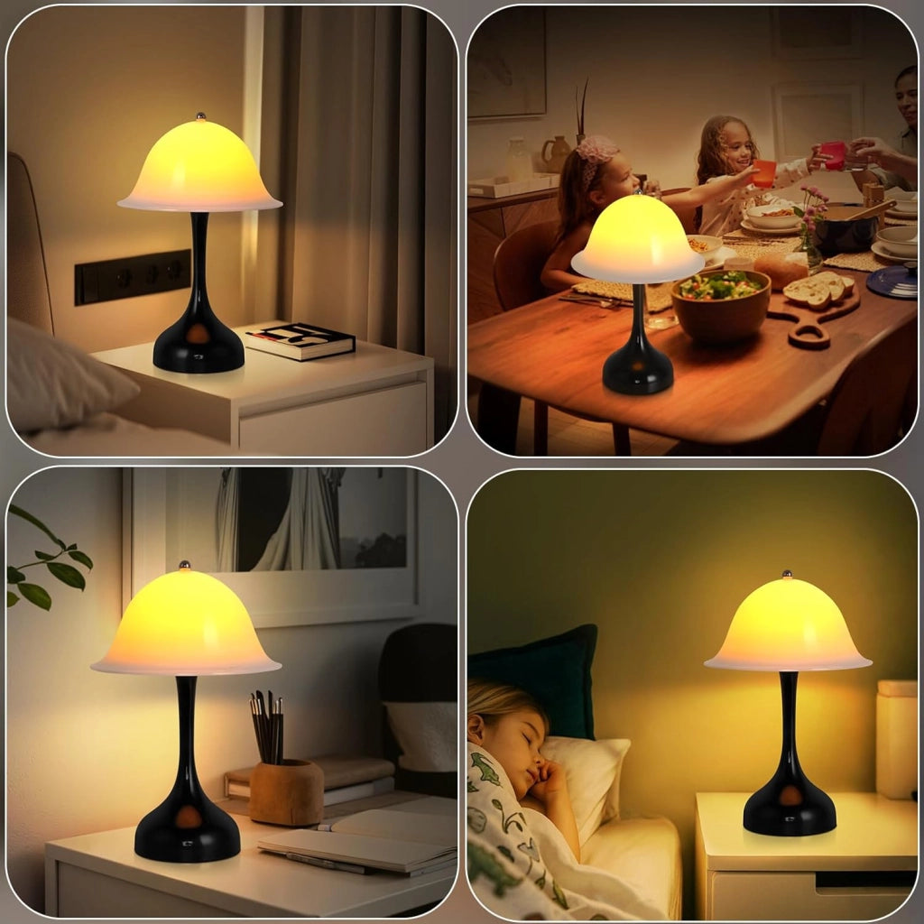 ZMH Lampada da tavolo LED nera moderna dimmerabile per camera letto soggiorno ufficio