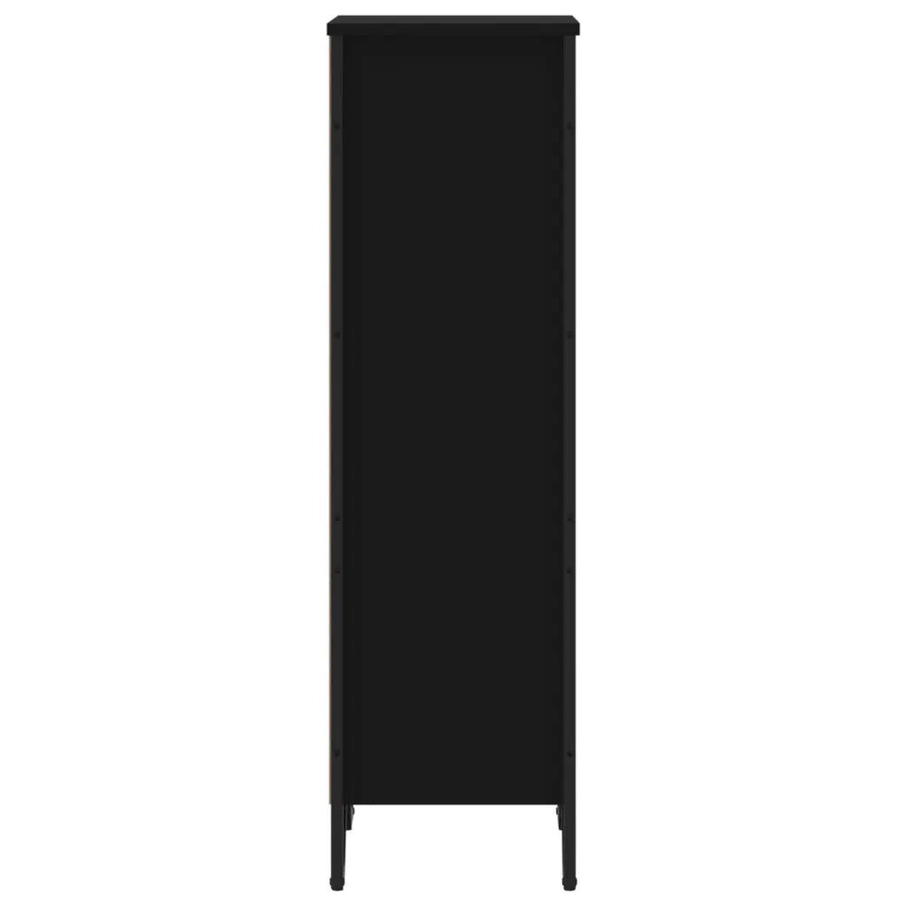 Libreria Nera 50x31x106 cm in Legno Multistrato 848604