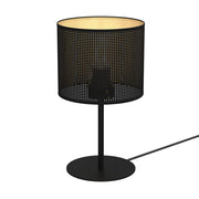 Lampada da tavolo loft nera Ø18 oro, E27 IP20 Luminex