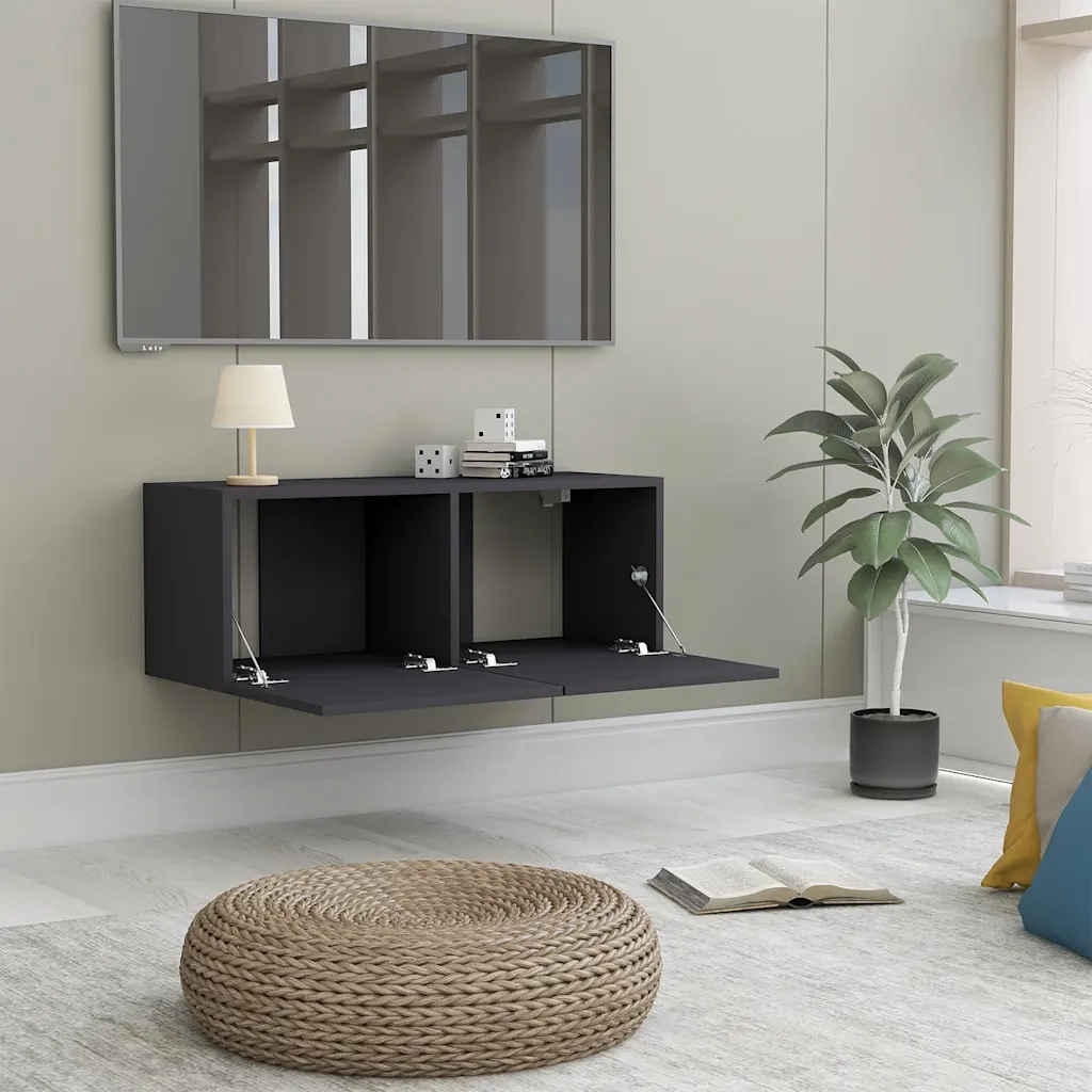 Mobile TV Grigio 80x30x30 cm in Truciolato cod mxl 55470