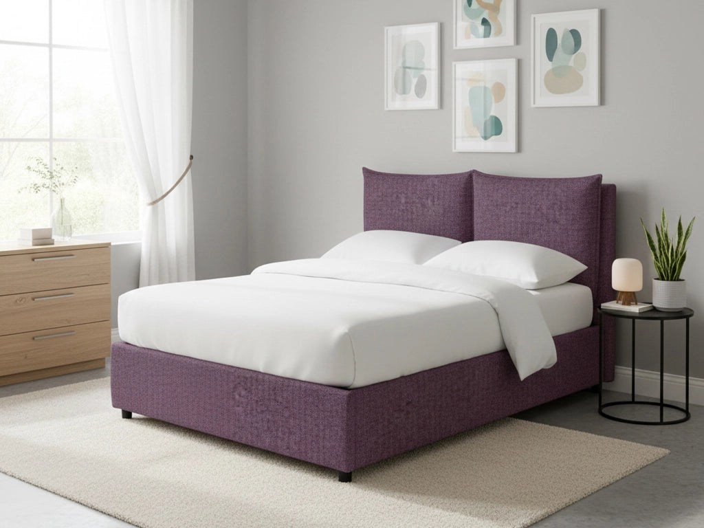 Todmorden, Letto Singolo Sfoderabile Made in Italy, Viola Lilla
