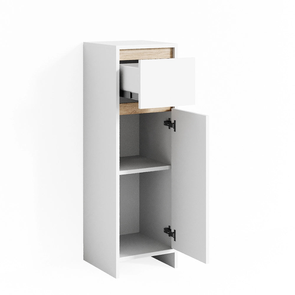 Vicco Mobiletto bagno Bianco/Sonoma 30 x 95 cm