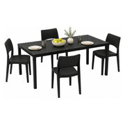 Salottino Outdoor Masisa, set Salotto da Esterno 4 Posti Made in Italy, Nero Antracite