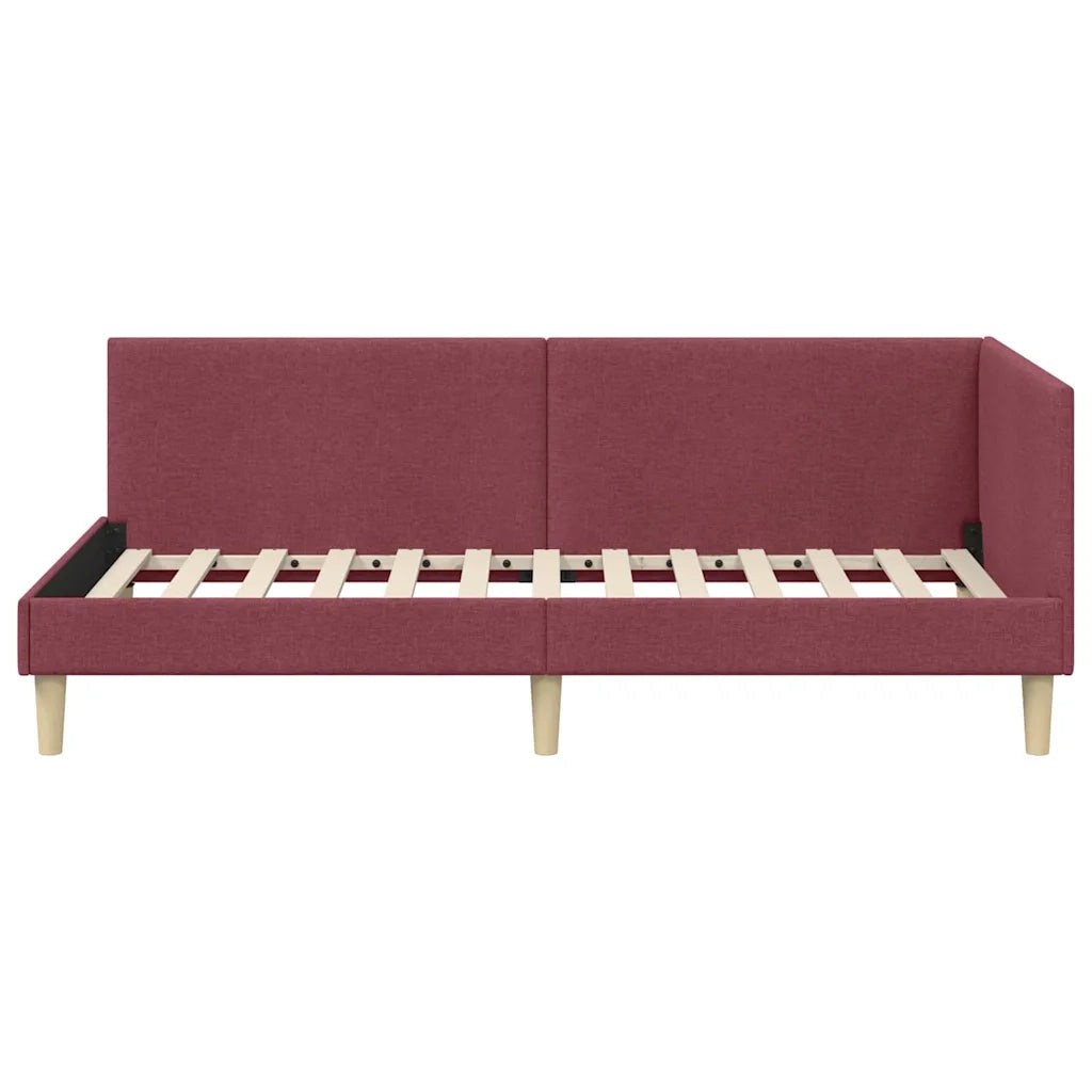Cornice del letto ad angolo Rosso Vino 90 cm x 190 cm 42016184