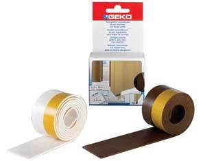 PARAFREDDO ADESIVO IN PVC ESPANSO PER PORTE SOFT- - cm.3,8x100 marrone - 6 pezzi GEKO
