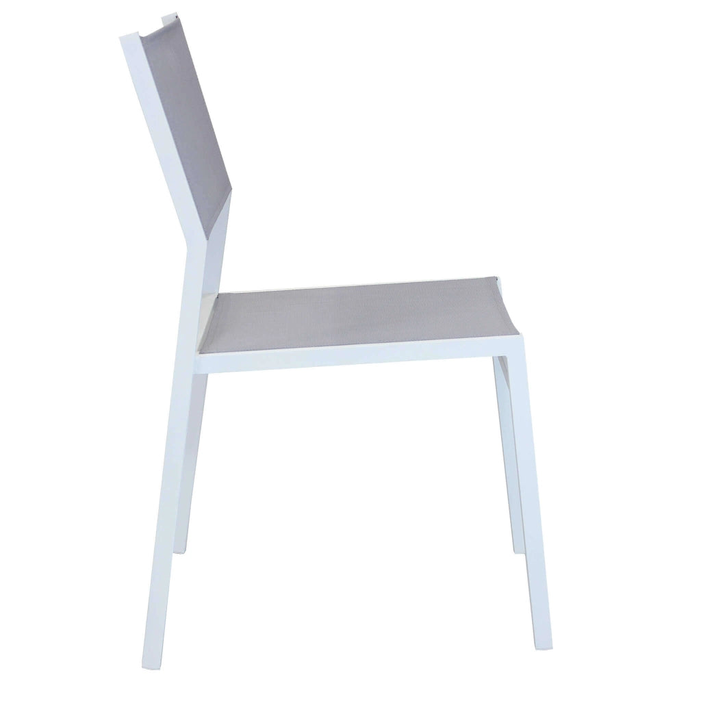 Sedia da Giardino Impilabile in Alluminio Textilene cm 46x57x85 - LEX