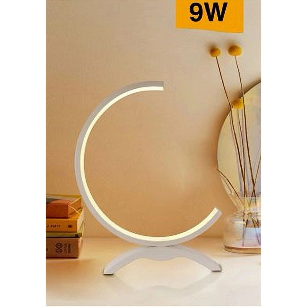 Trade Shop - Lume Led 9w Lampada Tavolo Abat-jour Stilizzata Bianco Luce 3000k 6500k 4000k D30 - -bianco Caldo      -