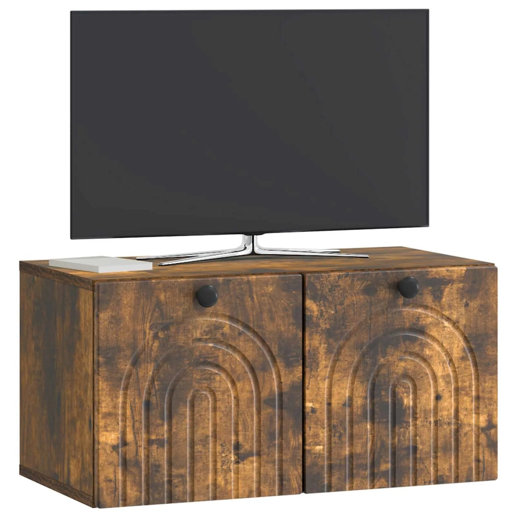 Mobile Porta TV da Muro Rovere Fumo 59,5 x 31 x 30 cm 898200