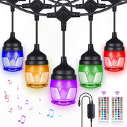 Trade Shop - Luci Per Esterni A Led Rgb 14 Lampadine Dimmerabili Sincronizzate Impermeabili -