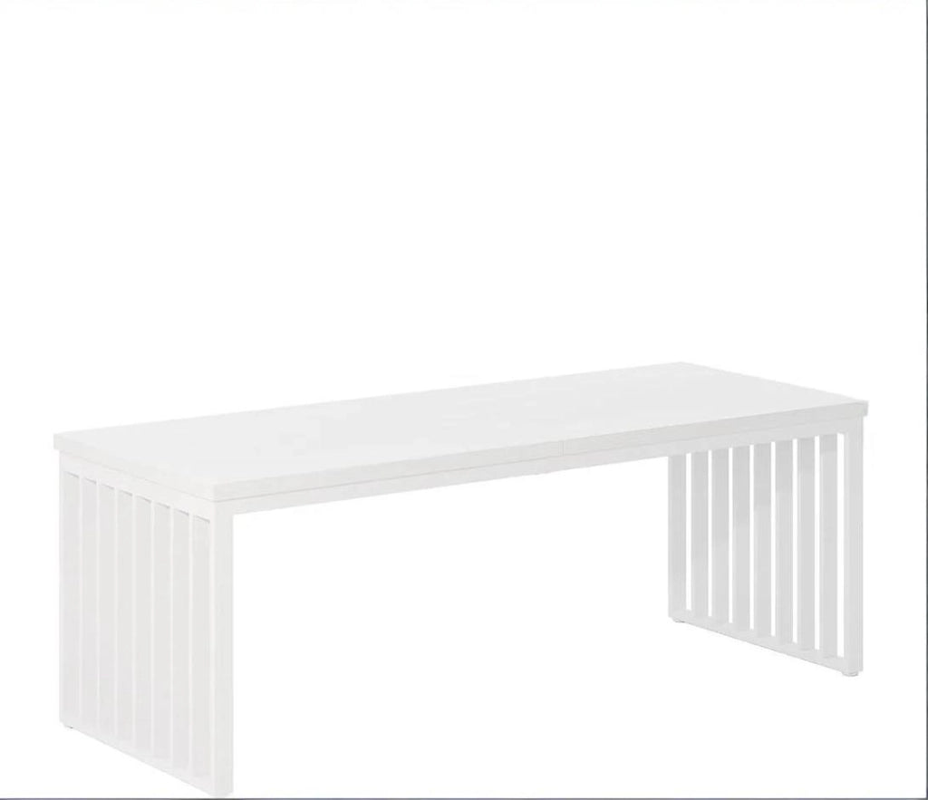 Scrivania da ufficio per due persone 180x60 cm bianca