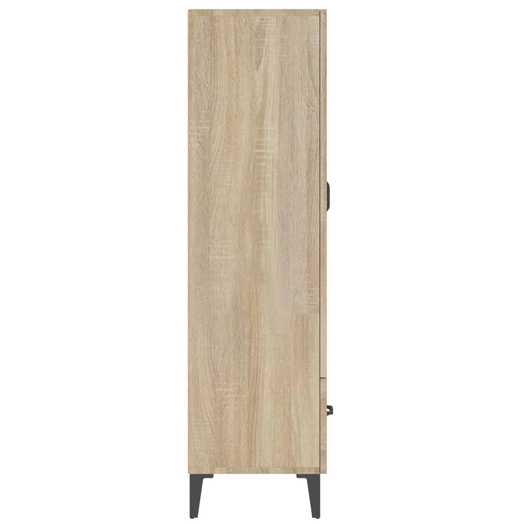 Buffet credenza cassettiera armadio mobile contenitore organizer cucina soggiorno salotto rovere Sonoma alto 70 x 31 x 115 cm legno ingegnerizzato marrone 02_0034197