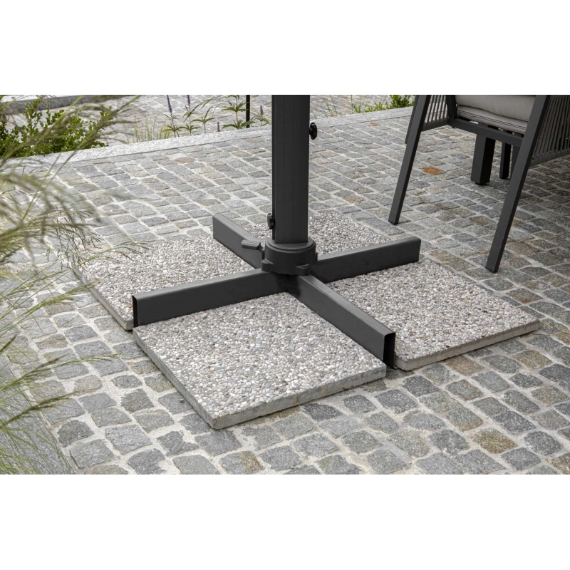 Ombrellone alluminio montana 3x4h2,80m sabbia palo laterale