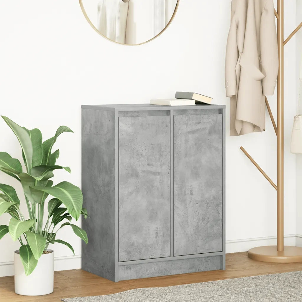 vidaXL Credenza Grigio Cemento 57x34x76 cm in Legno Multistrato