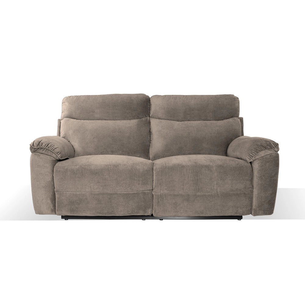 Divano recliner Boston 3 posti manuale in tessuto barrel 21 tortora
