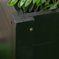 Fioriera da Giardino con Foro di Drenaggio e Rotelle, in Legno di Abete, 89x48x47 cm, Nera
