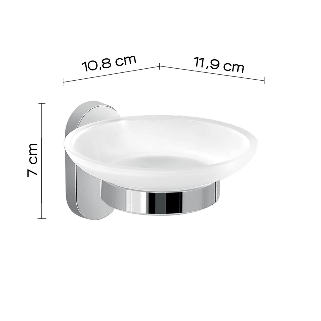 Portasapone da muro in acciaio inox e Cromall 5311 Gedy serie FEBO Cromato