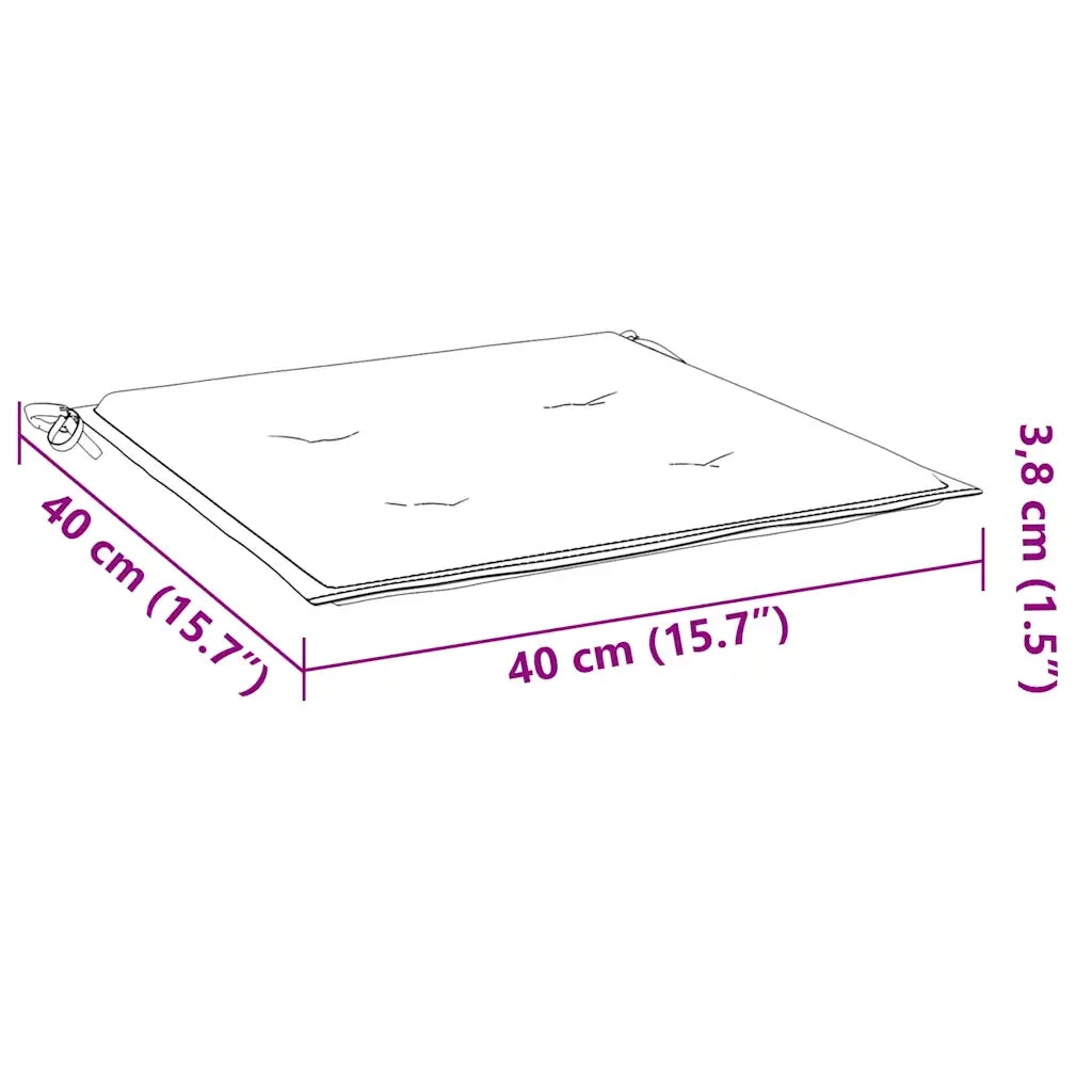 Cuscini per Sedia 6 pz Grigi 40x40x4 cm in Tessuto Oxford 314005