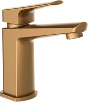 Armatura per lavabo, rubinetto con impianto di scarico 147974, oro, metallo, 16,3 x 4,5 x 15,7 cm (A/L/P)