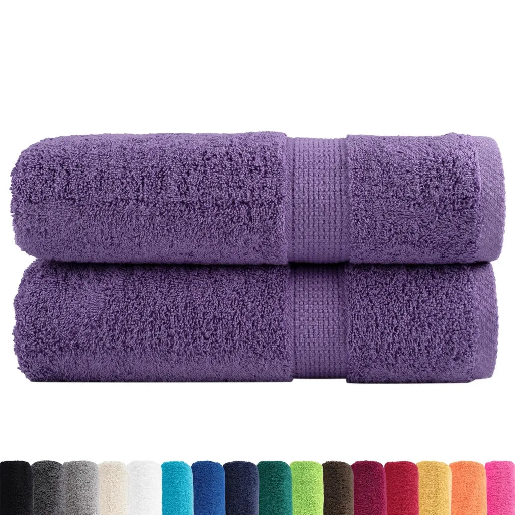 Asciugamani da Doccia SOLUND 2 pz Viola 70x140 cm 600 g/m² 137356
