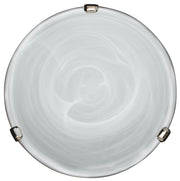Plafoniera Candellux Duna cromata vetro bianco 30cm E27