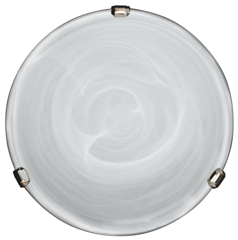 Plafoniera Candellux Duna cromata vetro bianco 30cm E27