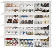 Organizzatore di scarpe multifunzionale - 3x8 - Bianco latte - Plastica e Metallo