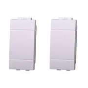 2 Pezzi Copritasti Copriforo Copritasto Falso Polo 1P Bianco Compatibile Con Bticino Living Light
