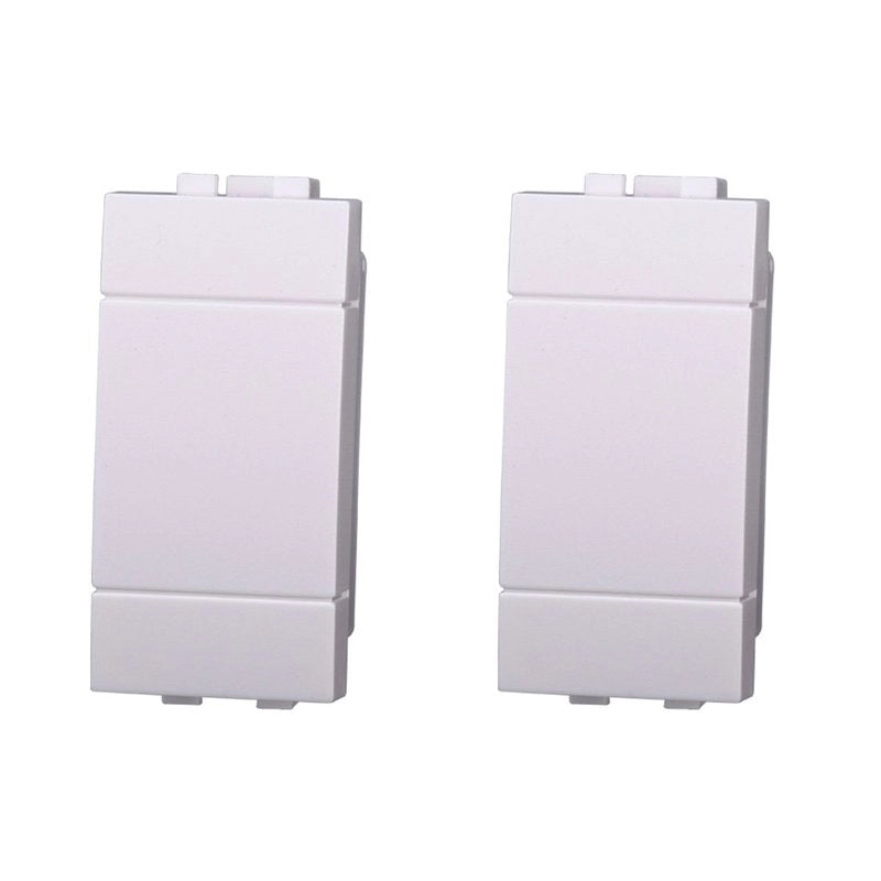2 Pezzi Copritasti Copriforo Copritasto Falso Polo 1P Bianco Compatibile Con Bticino Living Light