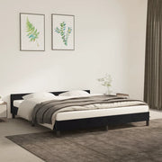 Giroletto senza Materasso Nero 160x200 cm in Velluto 347581