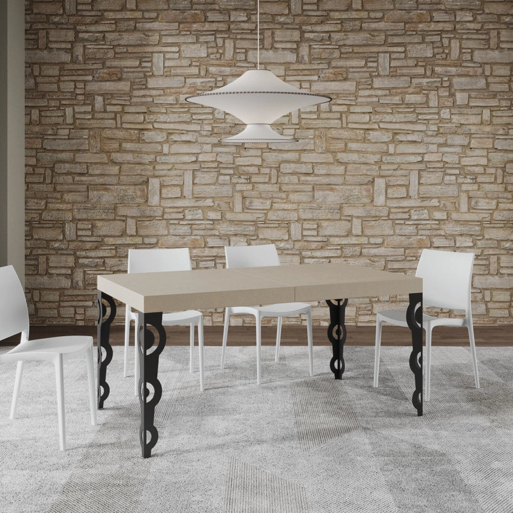 Tavolo Allungabile 160-420x90x77 cm Karamay Premium Cashmere Telaio Antracite