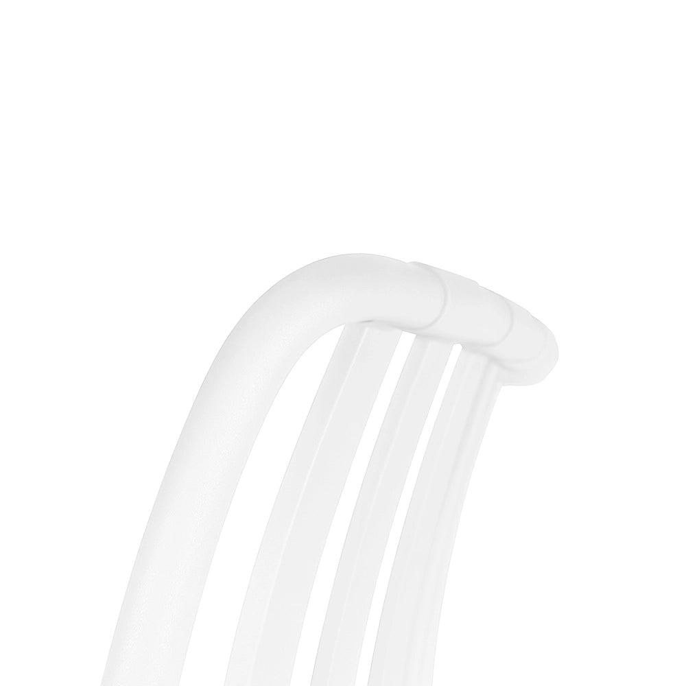 Sedia da esterno Iside in plastica resistente, modello comfort premium bianca