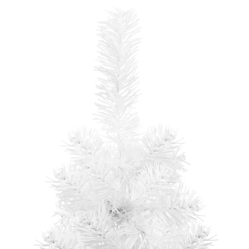 Albero Natale Artificiale Sottile a MetÃ  Supporto Bianco 210 cm