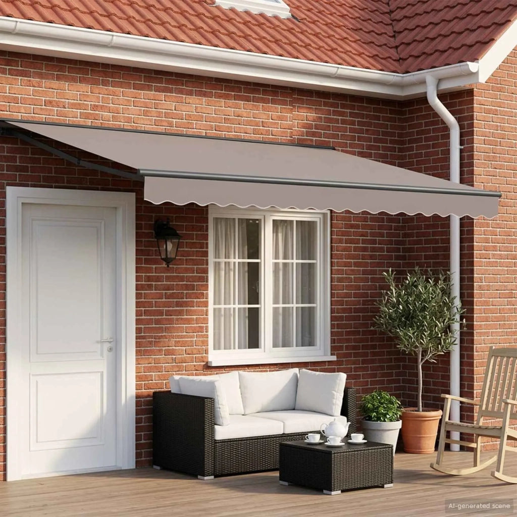 Telaio tenda elettrica con LED Antracite 5 × 3,5 m Alluminio 42024856