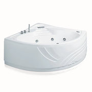 Vasca idromassaggio 140x140 con rubinetteria bordo vasca angolare serie cipro