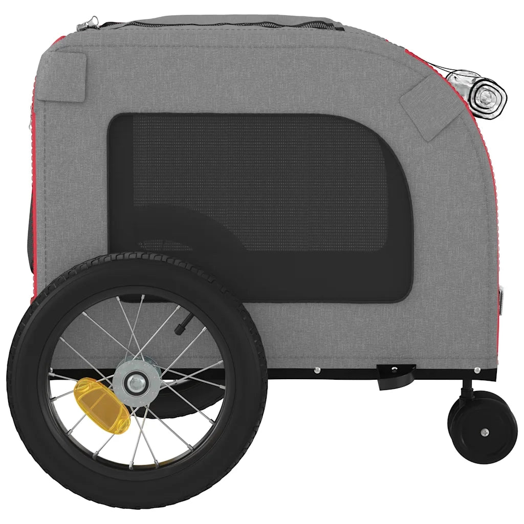 Rimorchio per bicicletta per animali domestici Rosso e grigio CFW6879157